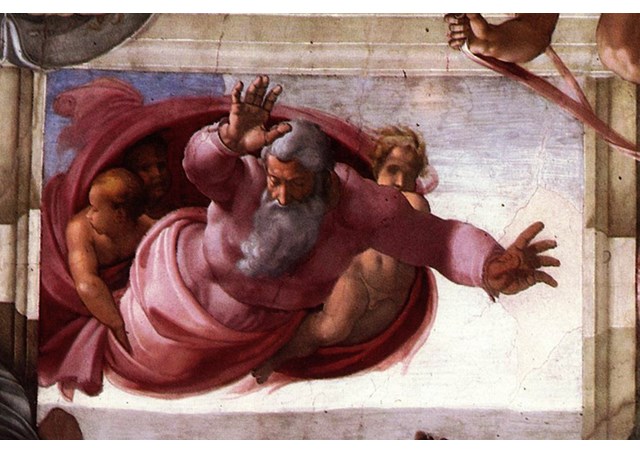 Sistine Chapel God Separates Earth From The Waters