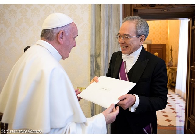 El embajador del Vaticano en Taiwán, Matthew Lee
