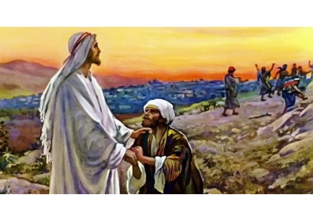 Solo Uno Volvio Alabando A Dios Y Se Arrojo A Los Pies De Jesus Dandole Gracias Por Haber Sido Curado De La Lepra